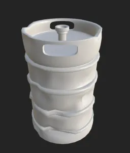 Beer Keg Low Poly V2