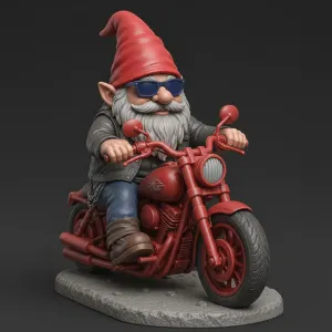 Gnome on a Motorcycle