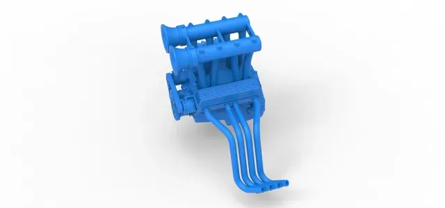 Engine V8 for vintage dragster Version 11 Scale 1:25 — Фото 2 из 9