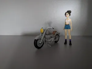 FatBoy Rebel – Stylized Biker Girl&FatBoy Cruiser Motorcycle