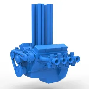 Engine V8 for Hot rod Version 3 Scale 1:25