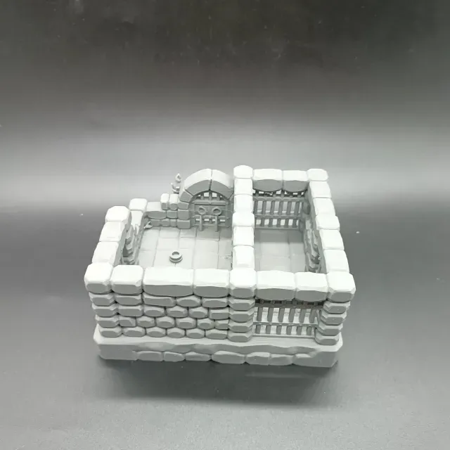 Medieval Jail Scene - Jail Diorama RPG DnD Scenery