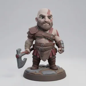 Chibi War God – Stylized Barbarian Warrior