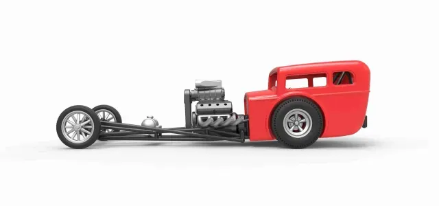 Front engine old school dragster with shell V1 Scale 1:25 — Фото 5 из 9