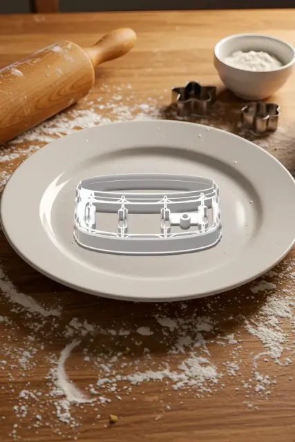 Snare Drum Cookie Cutter, Biscuit Cutter — Image 3 of 4