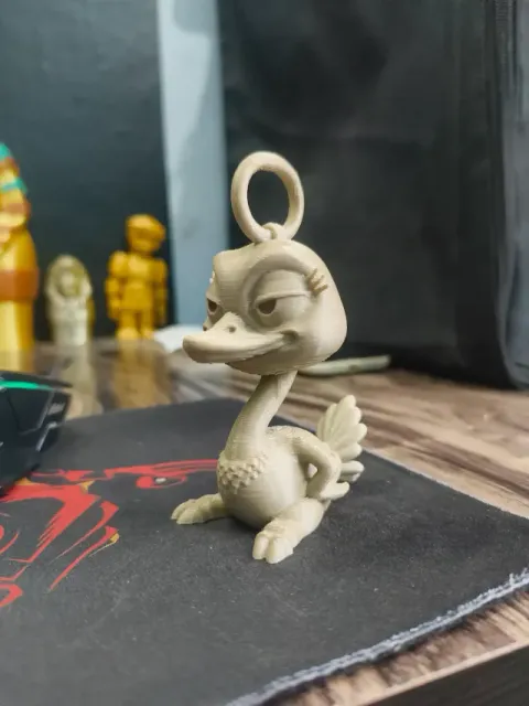 🐦 Sassy Ostrich Keychain – Cute Attitude Bird 3D Printable — Image 3 of 4