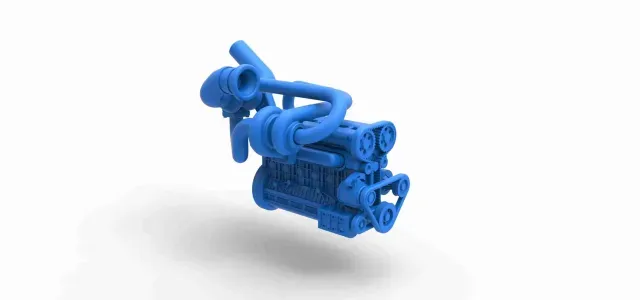 Twin Turbo straight-six engine Version 1 Scale 1:25 — Image 9 of 9