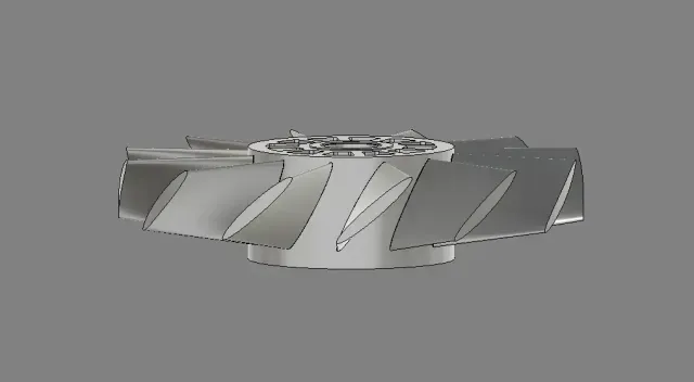 Fan for high-speed handheld blower. 8mm shaft. — Image 4 of 7