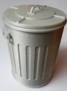 Desktop garbage can with movable lid