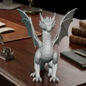 winged dragon with scales