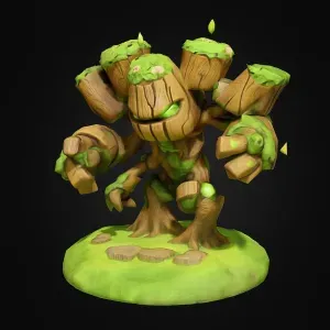 Guardian of the Grove D&D tabletop low-poly miniature