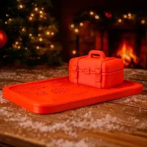 Christmas Gift Trunk Tray – Holiday Decorative Display