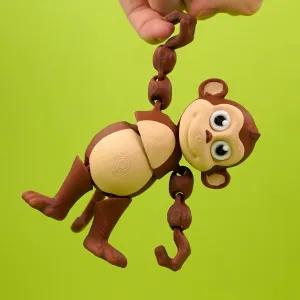 Flexi hanging Monkey | Print-in-place | No Support