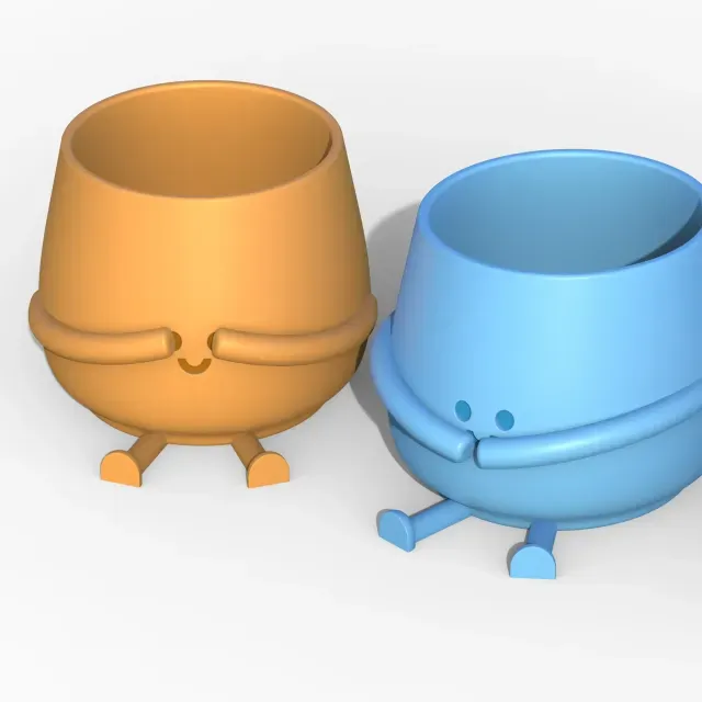 Happy Face Planter - Pot Set, See Hear Speak No Evil Themed — Фото 5 из 9