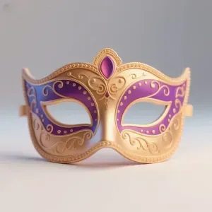 3217 Venetian Carnival Mask Color 3D Model figurine STL