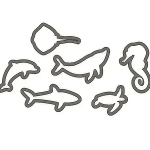 Sea Creatures Cookie Cutters Set Of 6