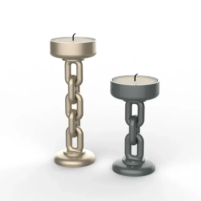 Chain Candle Holder Tealight, 2 Size Set, Chain Candlestick — Image 4 of 7