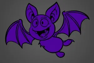 Happy Bat arte mural 2D