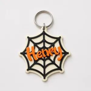 Henry's spider web name tag
