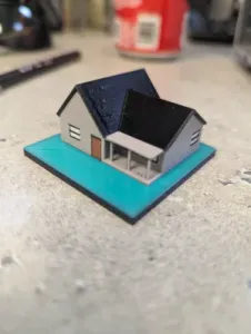 MyMiniCity - 1 story suburban house | 1:1000 Scale