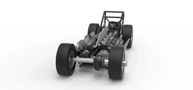 Vintage AWD Dragster Base Version 2 Scale 1:25 — Фото 5 из 9