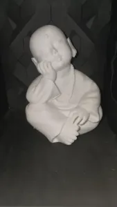 Relaxed Zen Monk – Pensive Decorative Figure