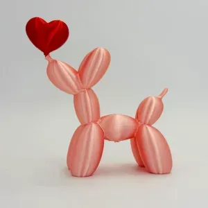 Balloon dog heart valentine stand