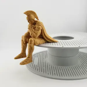 Spartan Thinker Edge Sitter Statue | Ancient Greek Warrior