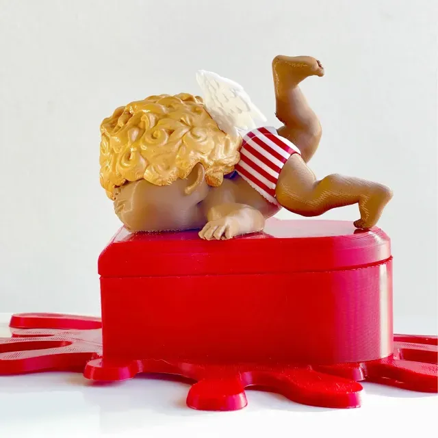 Cupid Falling For Love -Heart box container — Image 2 of 9