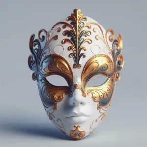 3439 Venetian Carnival Mask Color 3D Model Magic 3D STL