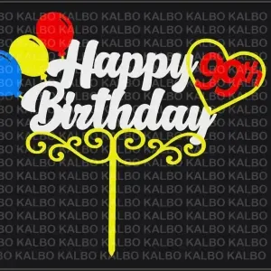 Happy 99th Birthday Cake Topper