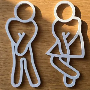 Toilettenschild Türschild Toilette Frau Mann v2