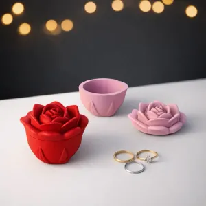 3D Rose Gift Box | Romantic Blooming Flower Jewelry Box