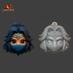 Kitana keychain chibi style