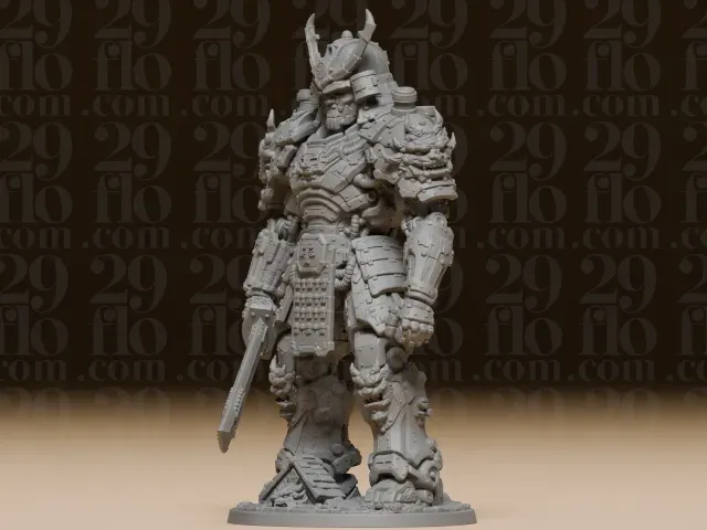 #188 Cyberpunk Mecha Samurai Statue - Futuristic Warrior — Фото 5 из 5
