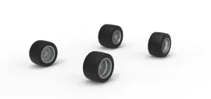 Wheel set of Asphalt Supermodified stock car V3 Scale 1:25
