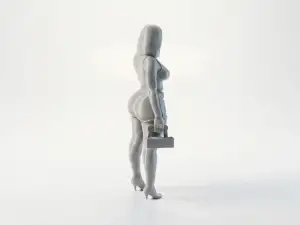 Curvy Female Figurine Statue 3D Printable