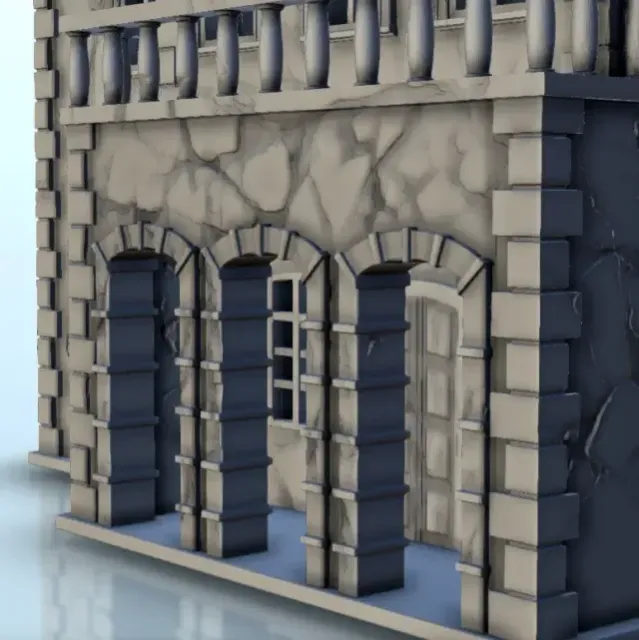 Baroque building 3 - terrain WW2 scenery modern miniatures — Image 9 of 9