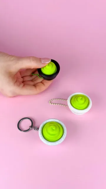 Clicker Wasabi, Clicky Keychain NoStress Toy — Image 7 of 8