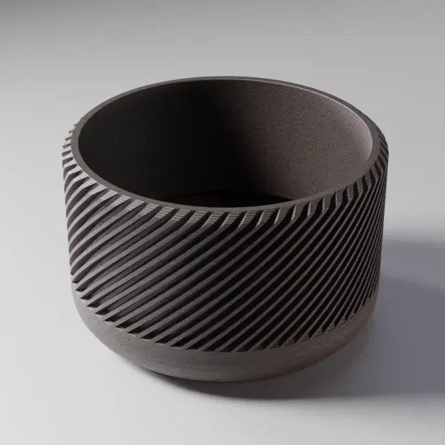 Modern Spiral Planter STL | Geometric Plant Pot | 3D Print F — Фото 4 из 8