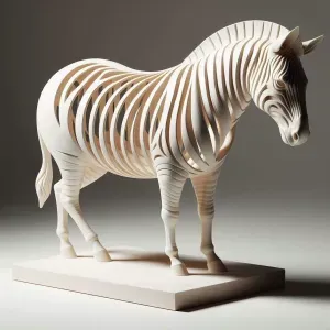 446 Hollow Zebra with Cutout Stripes – Full-Body 3D Model