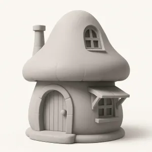 Smurf House on tea light candle