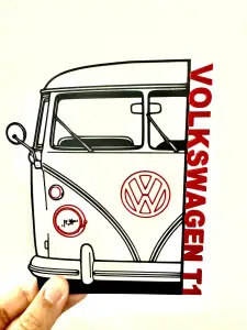Volkswagen T1 Arte de Parede Decoração de Ônibus VW Clássico