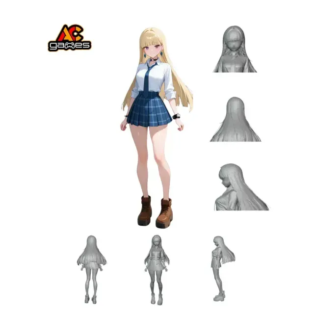 Airi - Anime School Girl 3D Model for Printing — Фото 2 из 5