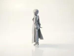 Cute Geisha Figurine Chibi Anime 3D Printable
