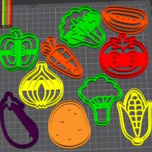 vegetables Cookie Cutter Set – 3D Printable STL for Baking