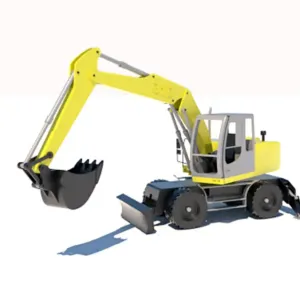 Excavator 3D Printable Model · Modelo de Excavadora