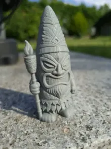 Tiki Guardian Gnome – Island Warrior Figurine