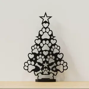 Christmas tree with dog paw's - stand or ornament