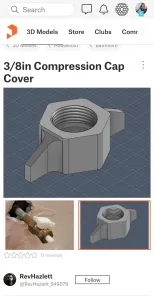38 compression Cap